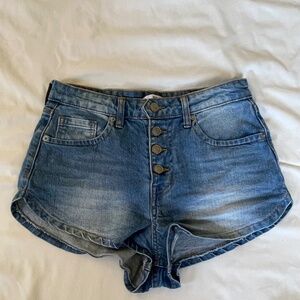 BP button up jean shorts - size 27 waist but runs small